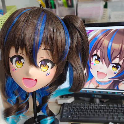(GLA035)Customize Character'! Female/Girl Resin Full/Half Head With Lock Anime Cosplay Japanese Animego Kigurumi Mask (GLA035)Customize Character'! Female/Girl Resin Full/Half Head With Lock Anime Cosplay Japanese Animego Kigurumi Mask
